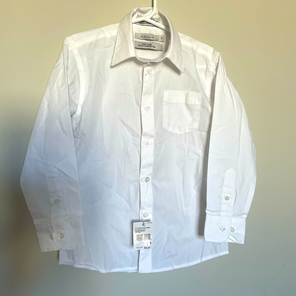 Toddler white button down shirt
